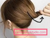 Guscio di acconciatura a pelo medio, passaggio 3 Come creare rapidamente splendide acconciature sui capelli medi con le tue mani