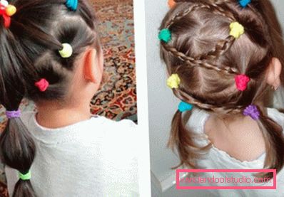 acconciature con elastici per ragazze Come rendere le acconciature con elastici per le ragazze - passo dopo passo le foto delle acconciature