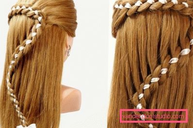 Cascata di acconciatura Come fare un taglio di capelli a cascata - istruzioni passo-passo per tessere una treccia