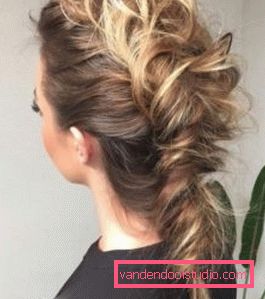 Acconciatura alla moda femminile con una treccia Quale acconciatura nella moda - tendenze nel 2019