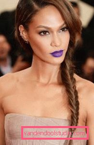 Acconciatura alla moda femminile con una treccia Quale acconciatura nella moda - tendenze nel 2019