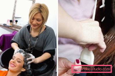 lo shampoo e l'applicazione della composizione lo shampoo e l'applicazione della composizione