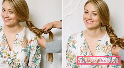 la ragazza tesse una treccia la ragazza tesse una treccia