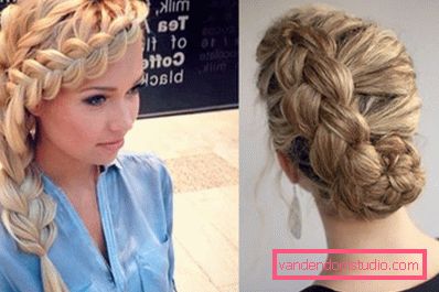 Trecce per capelli lunghi - schemi di tessitura e foto