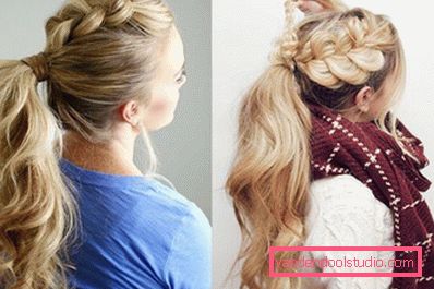 Trecce per capelli lunghi - schemi di tessitura e foto
