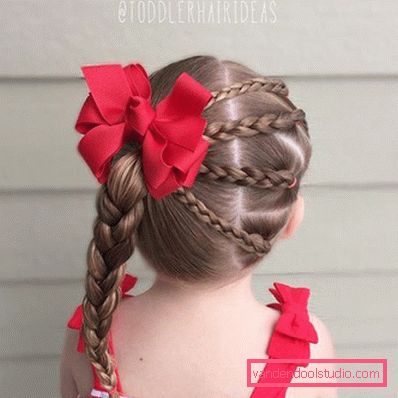 Treccine per ragazze - semplici acconciature per bambini