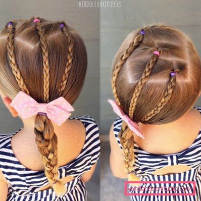 Treccine per ragazze - semplici acconciature per bambini