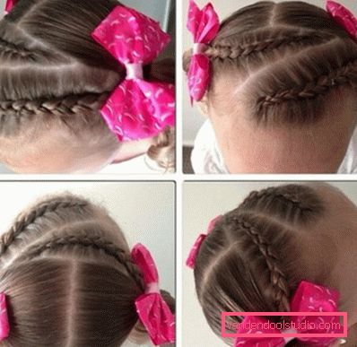 Treccine per ragazze - semplici acconciature per bambini