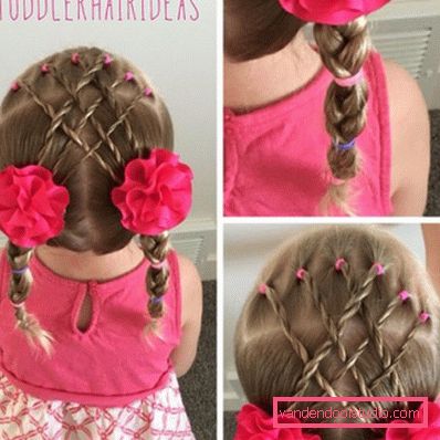 Treccine per ragazze - semplici acconciature per bambini