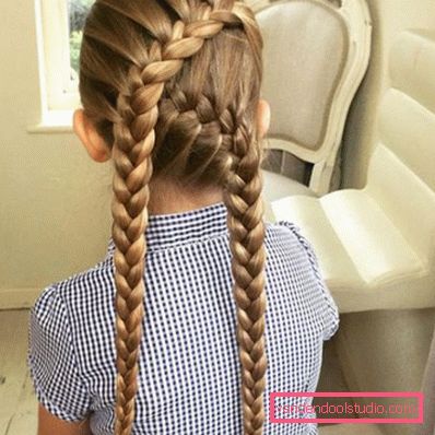Treccine per ragazze - semplici acconciature per bambini