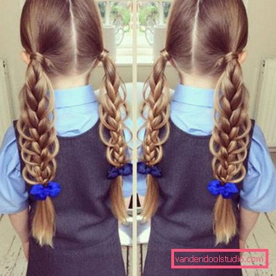 Treccine per ragazze - semplici acconciature per bambini