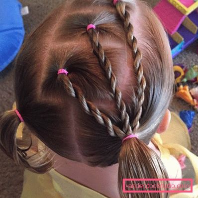 Treccine per ragazze - semplici acconciature per bambini