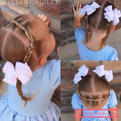 Treccine per ragazze - semplici acconciature per bambini
