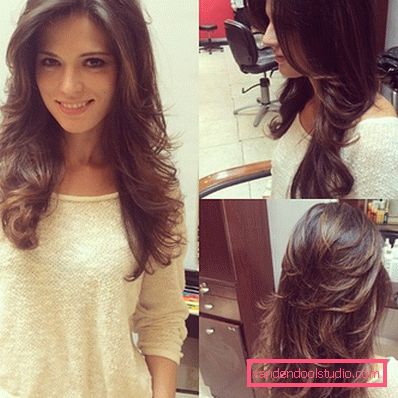 Bella e alla moda scala per capelli per capelli lunghi