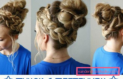 Bun bella acconciatura con tessitura passo dopo passo