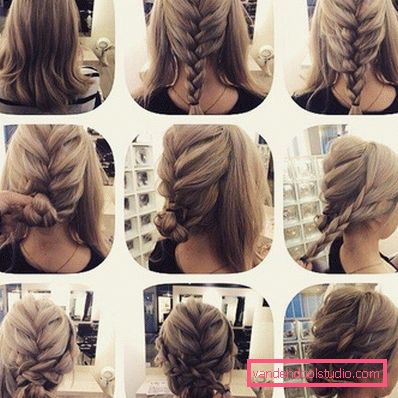 Acconciature festive per capelli medi Acconciature belle e semplici per la vacanza