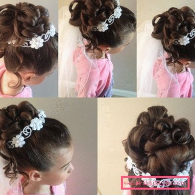Belle acconciature per ragazze con un bordo con le proprie mani - foto