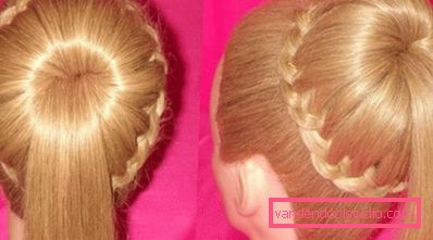 Capelli con un bagel per capelli lunghi Bella acconciatura con bagel per capelli lunghi, passo dopo passo