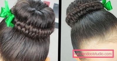 Acconciature con un bagel per capelli lunghi Bella acconciatura con bagel per capelli lunghi, passo dopo passo