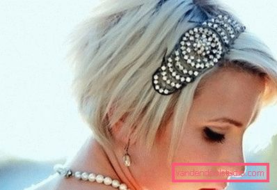 stile da sposa con i capelli corti con bordo stile da sposa con i capelli corti con bordo