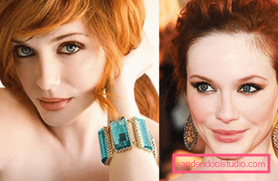 ragazze rosse con trucco luminoso ragazze rosse con trucco luminoso