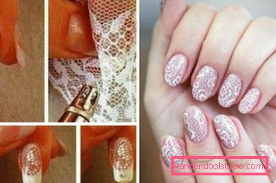 manicure da sposa con pizzo manicure da sposa con pizzo