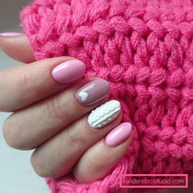 Manicure lavorata a maglia alla moda 2019-2020 anni