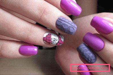 Manicure lavorata a maglia alla moda 2019-2020 anni