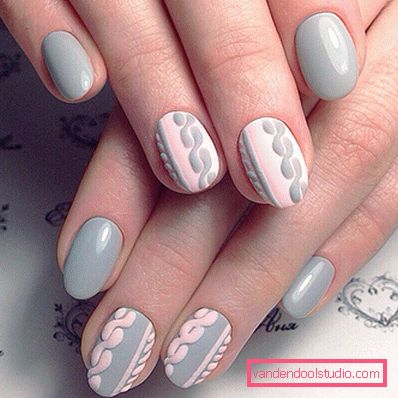 Manicure lavorata a maglia alla moda 2019-2020 anni