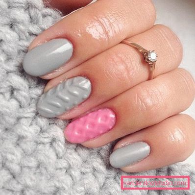 Manicure lavorata a maglia alla moda 2019-2020 anni