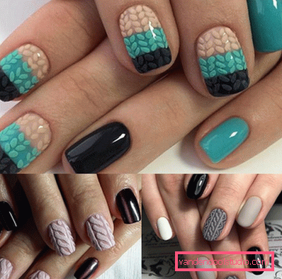 Manicure lavorata a maglia alla moda 2019-2020 anni