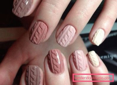 Manicure lavorata a maglia alla moda 2019-2020 anni