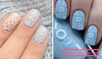 Manicure lavorata a maglia alla moda 2019-2020 anni