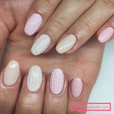 Manicure lavorata a maglia alla moda 2019-2020 anni