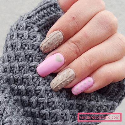 Manicure lavorata a maglia alla moda 2019-2020 anni