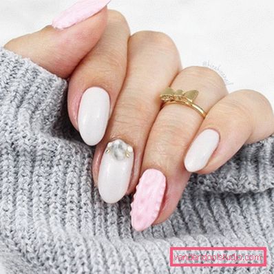 Manicure lavorata a maglia alla moda 2019-2020 anni