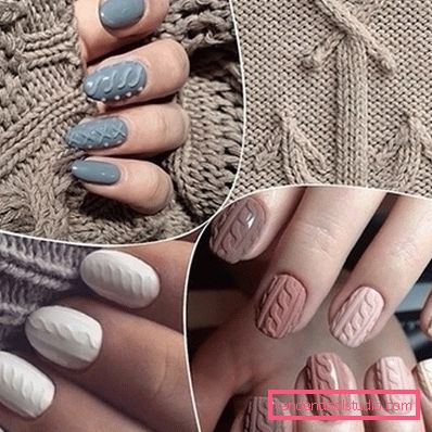 Manicure lavorata a maglia alla moda 2019-2020 anni