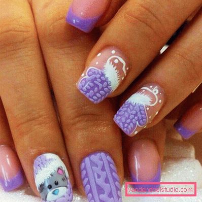Manicure lavorata a maglia alla moda 2019-2020 anni