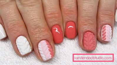 Manicure lavorata a maglia alla moda 2019-2020 anni