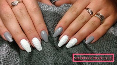 Manicure lavorata a maglia alla moda 2019-2020 anni