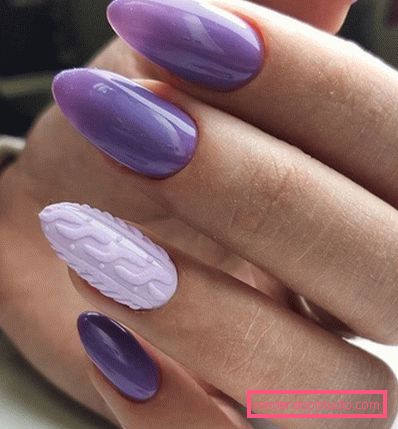 Manicure lavorata a maglia alla moda 2019-2020 anni
