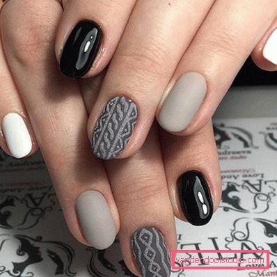 Manicure lavorata a maglia alla moda 2019-2020 anni