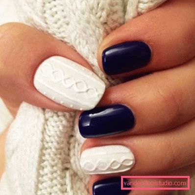 Manicure lavorata a maglia alla moda 2019-2020 anni