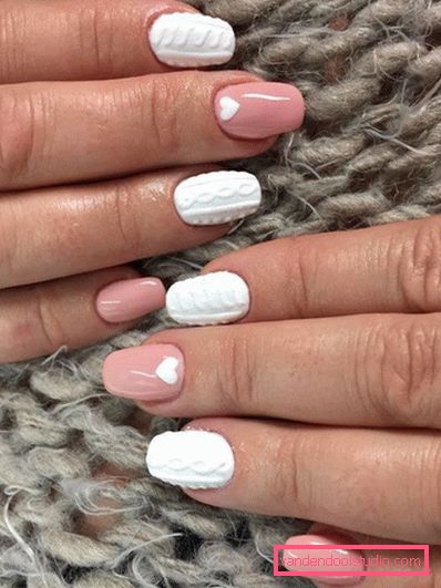 Manicure lavorata a maglia alla moda 2019-2020 anni