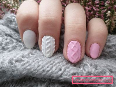 Manicure lavorata a maglia alla moda 2019-2020 anni