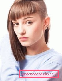 Tagli per capelli da donna con tempia rasata a capelli medi Tagli di capelli femminili creativi con tempie rasate e nuca