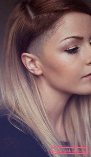 Tagli per capelli da donna con tempia rasata per capelli lunghi Tagli di capelli femminili creativi con tempie rasate e nuca