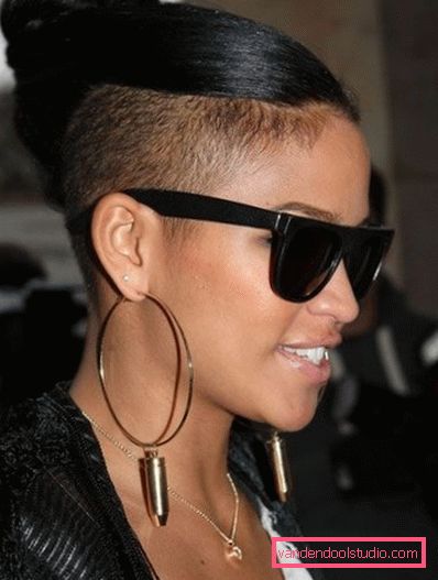 Tagli per capelli da donna con tempia rasata per capelli lunghi Tagli di capelli femminili creativi con tempie rasate e nuca