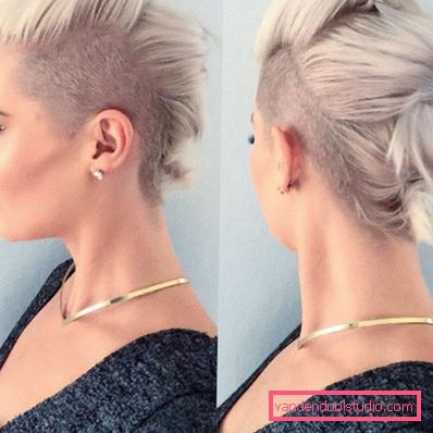 Tagli di capelli rasati al tempio Tagli di capelli femminili creativi con tempie rasate e nuca