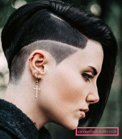 Tagli per capelli da donna con nuca rasata e aste Tagli di capelli femminili creativi con tempie rasate e nuca